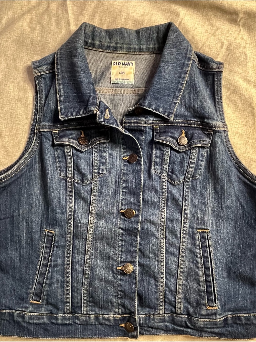 Old Navy Denim Button-Up Vest
